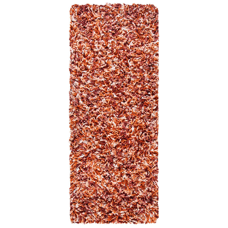 Poarch Shag Hand Loomed Performance Solid Color Rug, Runner 2'3" x 6'