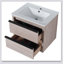 Meuble-lavabo 24 po avec 2 tiroirs à fermeture douce, lavabo en céramique blanche