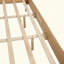 Lit en bois avec tête de lit tapissier de style piano, lit en bois avec cadre de lit renforcé