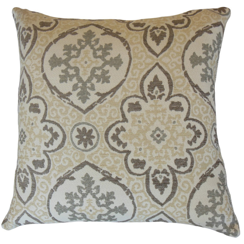 Coussin décoratif Razan, Hauteur (18 po) x largeur (18 po), Parchemin