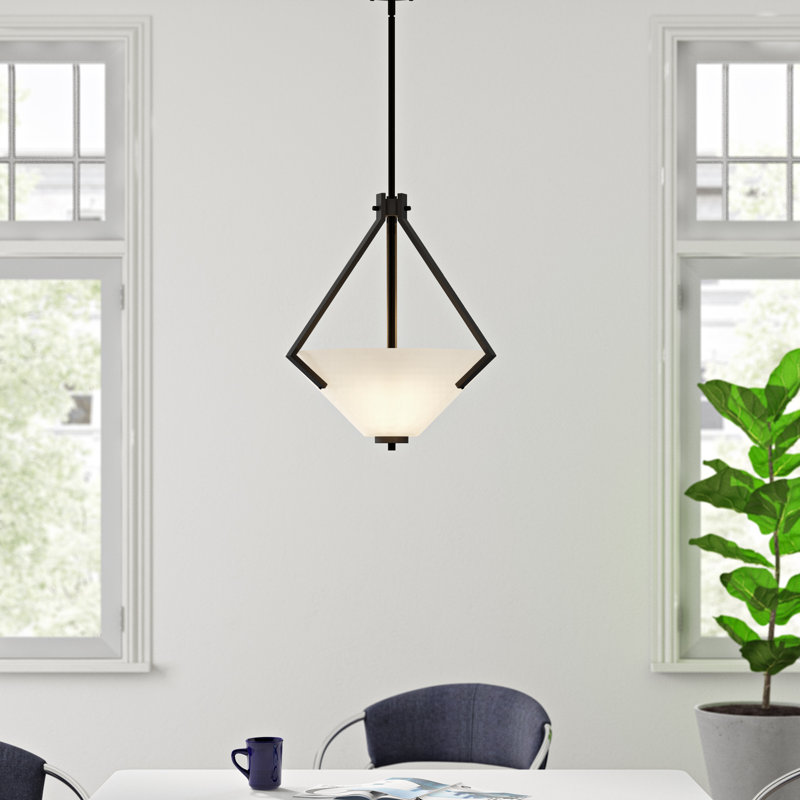 Luminaire suspendu bol simple à 2 lumières Naccarato, Bronze acajou
