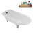 62" Streamline Clawfoot Tub,Tray,Drain, Clawfeet-101628984-102218229