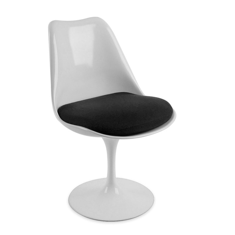 Chaise d'appoint Skyee en blanc / noir, Blanc / noir