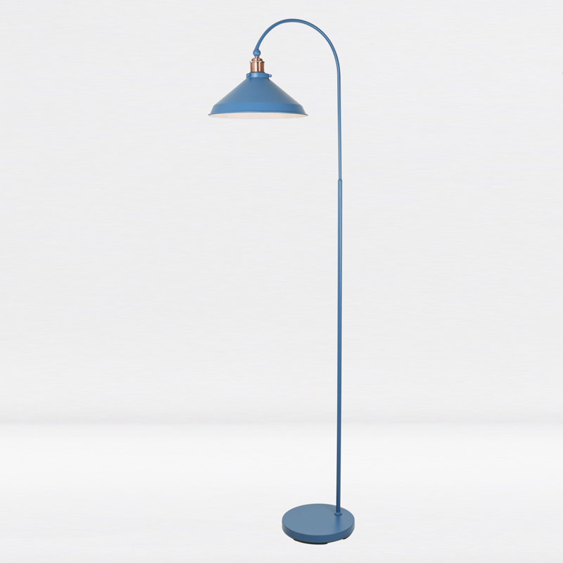 Grabowski 166cm LED Arched Floor Lamp, Mirage Blue, Mirage Blue