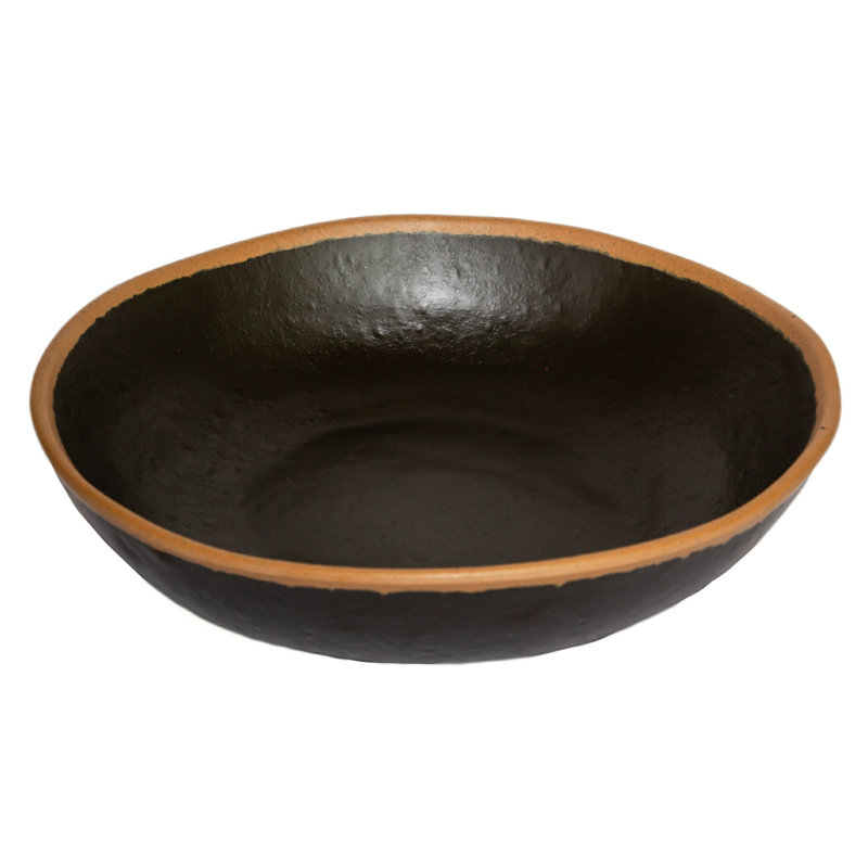 GET Bol à pâtes de 1,5 po en mélamine de style poterie, émaillé, brun (ensemble de 12), Brun