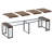 23.62"- 118"Modern Extendable Dining Table,Seats 2-10 People,Space-Saving Wood Dining Table for Kitchen/Dining Room/Living Room,Perfect for Family Gatherings/Parties-1065940098