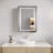 26X20 Inch Bathroom Medicine Cabinet With LED Mirror, Anti-Fog, Waterproof, 3000K~6000K Single Door Lighted Bathroom Cabinet With Touch Swich, Dimmable,Recessed Or Surface Mount (Left Door)