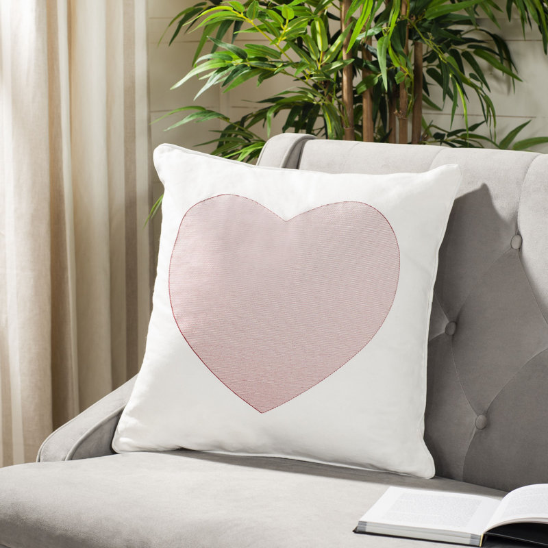 Avery Embroidered Cotton Reversible Throw Pillow