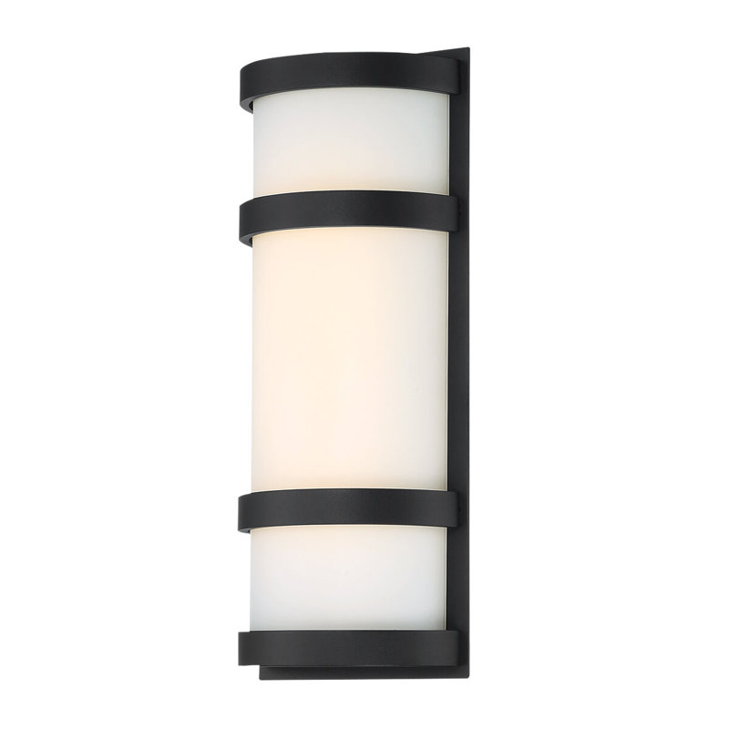 Ferriera LED Indoor and Outdoor Wall Light, Titanium, 14" H x 6" W x 4" D, 17.5