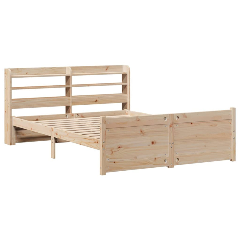 Bed Frame With Headboard Without Mattress, Double (4'6)
