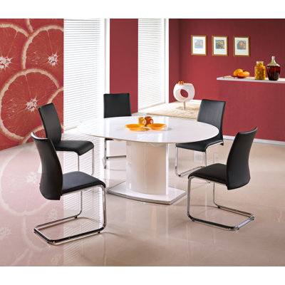 Abdülsamet Oval Metal Base Dining Table