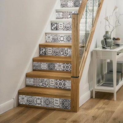 38.1cm W x 38.1cm L PVC Peel and Stick Mosaic Tile