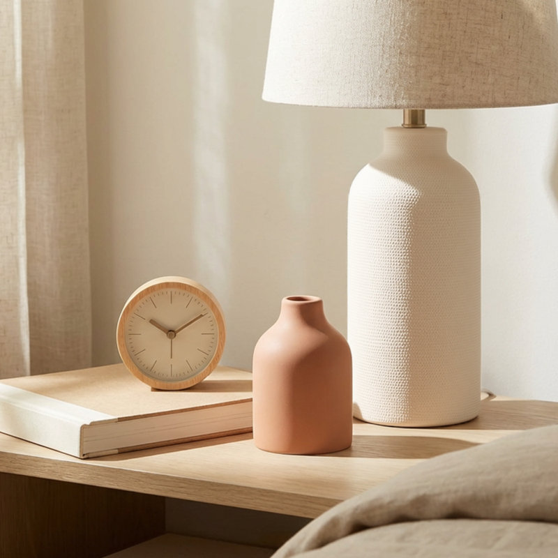 Grand vase en céramique terre cuite fait à la main 5 "Marlow, Terracotta, H 5,5 po x l 3,5 po x P 3,5 po
