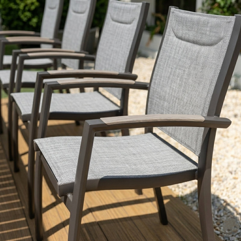 9Pc Outdoor Patio Aluminum Dining Set