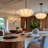 1-Light Pendant Lights Kitchen Island Nordic Cream Fabric-1188828566