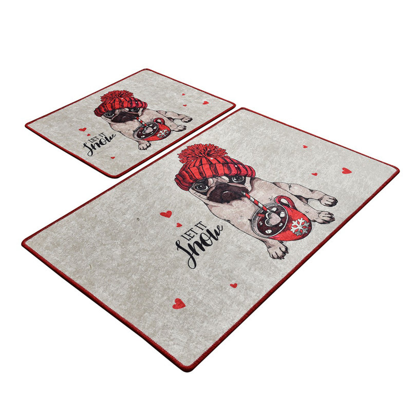 Ensemble de tapis de bain antibactérien (2 pièces), 100% polyester, 19,7 po x 23,6 po et 23,6 po x 39,4 po | Sous-tapis antidérapant, hauteur des poils: 0,4 po | Lavable à la machine, doux et durable, idéal pour la sécurité et le confort de la salle de bain