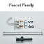 2-handle Bathroom Faucet with Drain Assembly