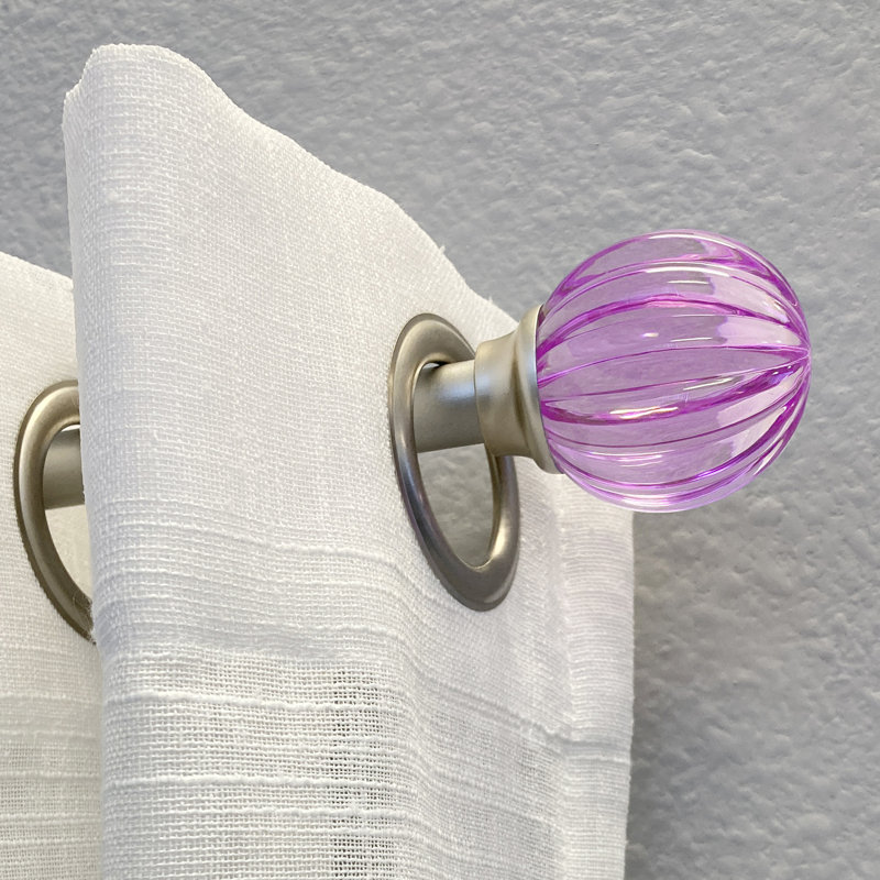 Tringle à rideaux simple réglable Caparro, 48' - 86", Mauve / argent