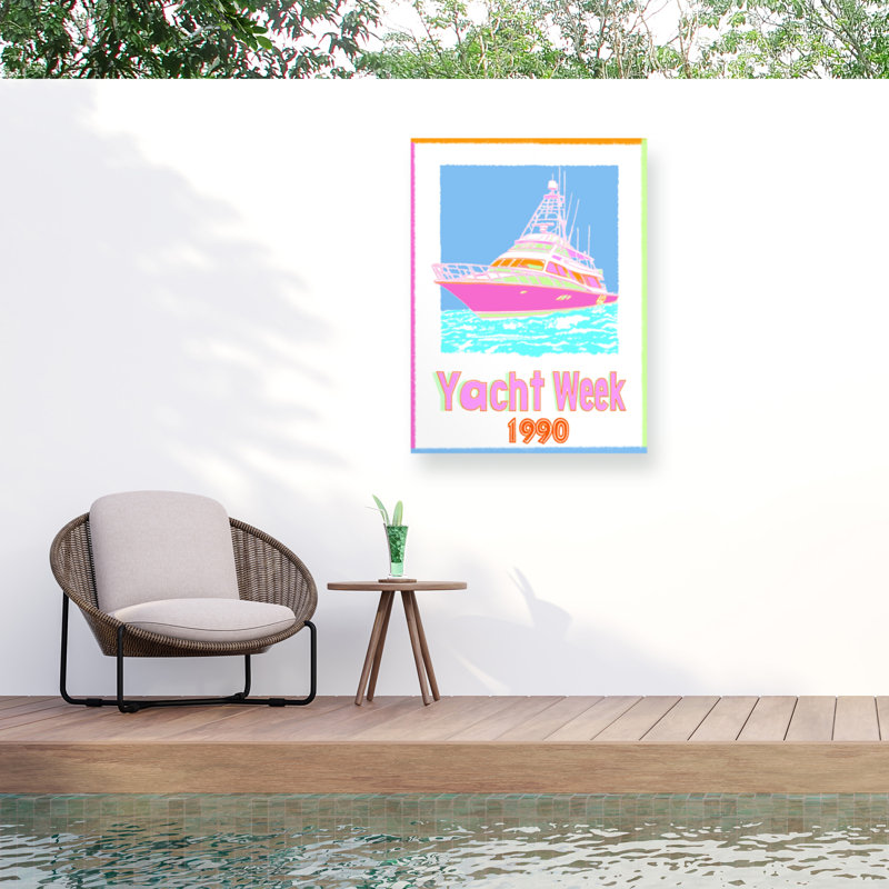 Toile d'extérieur Jess Stempel Yacht Week 1990, H 14 po x l 19 po