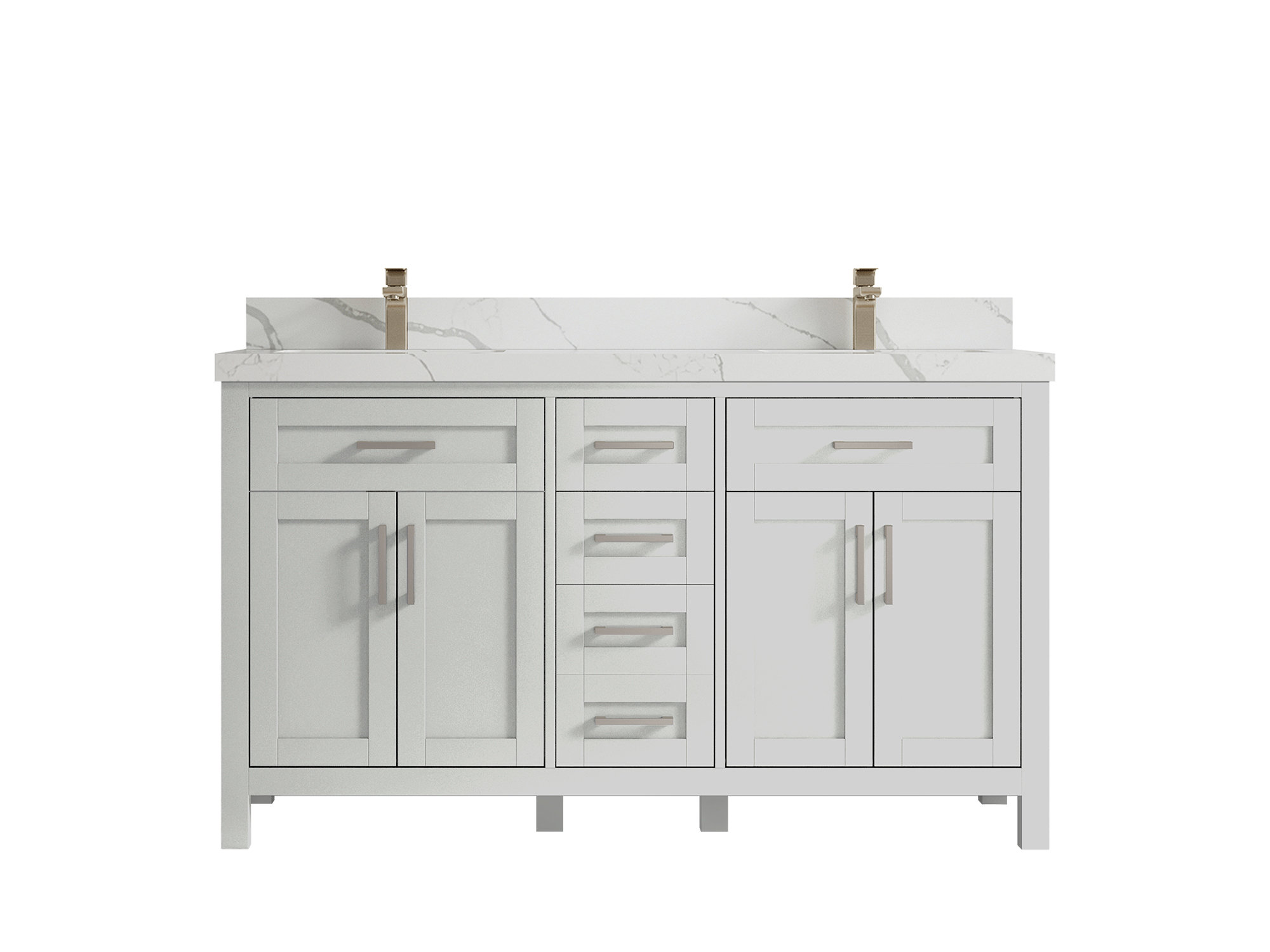 Everly Quinn 60 In. W X 22 In. D Cambridge Double Sink Bathroom Vanity ...