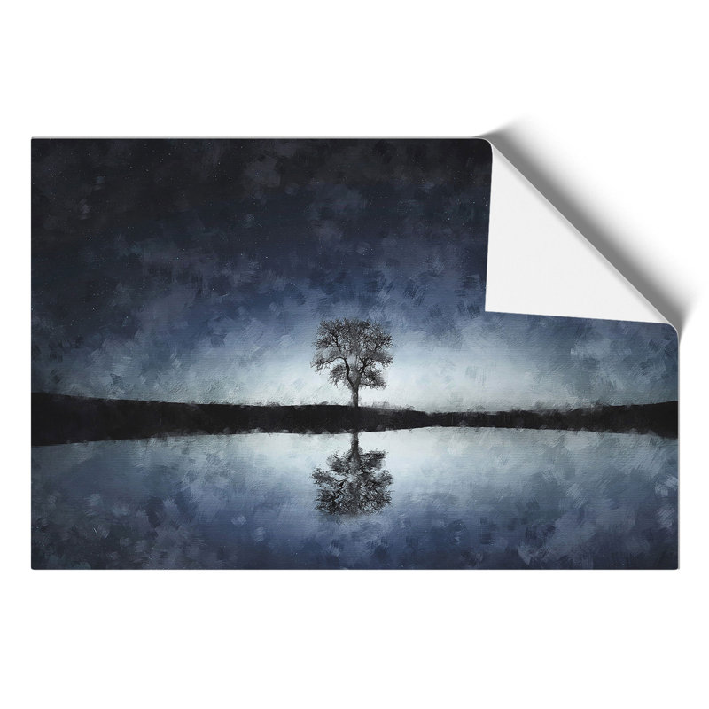 Tree at Dusk Painting - Frameless Print, 30cm H x 42cm W x 0.1cm D