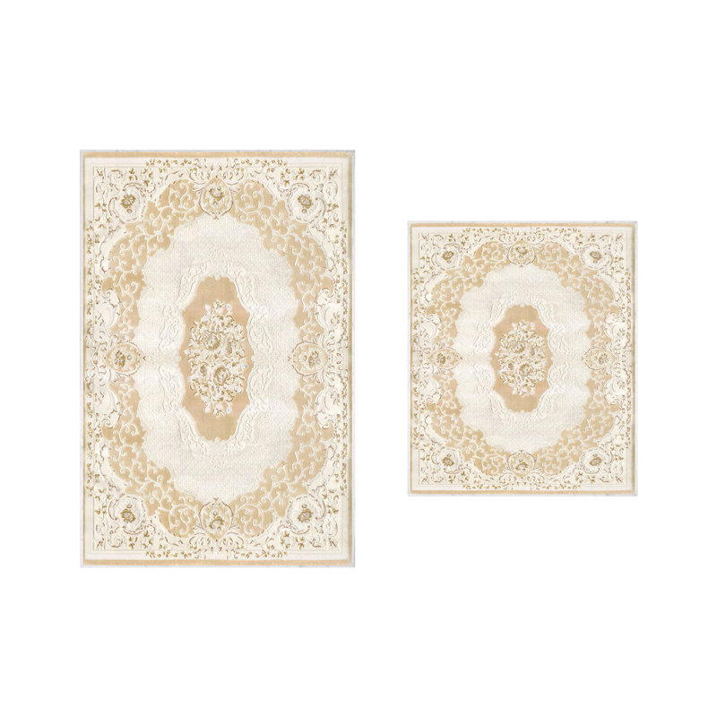 Ensemble de tapis de bain 2 pièces Blanchette, Beige / brun
