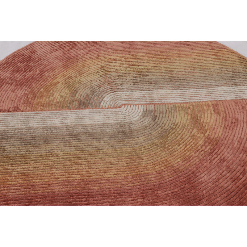 Modern Handmade Silk Area Rug
