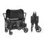 Wagon Stroller for 4 Kids Push Pull Quad Collapsible Stroller for Camping 330LBS