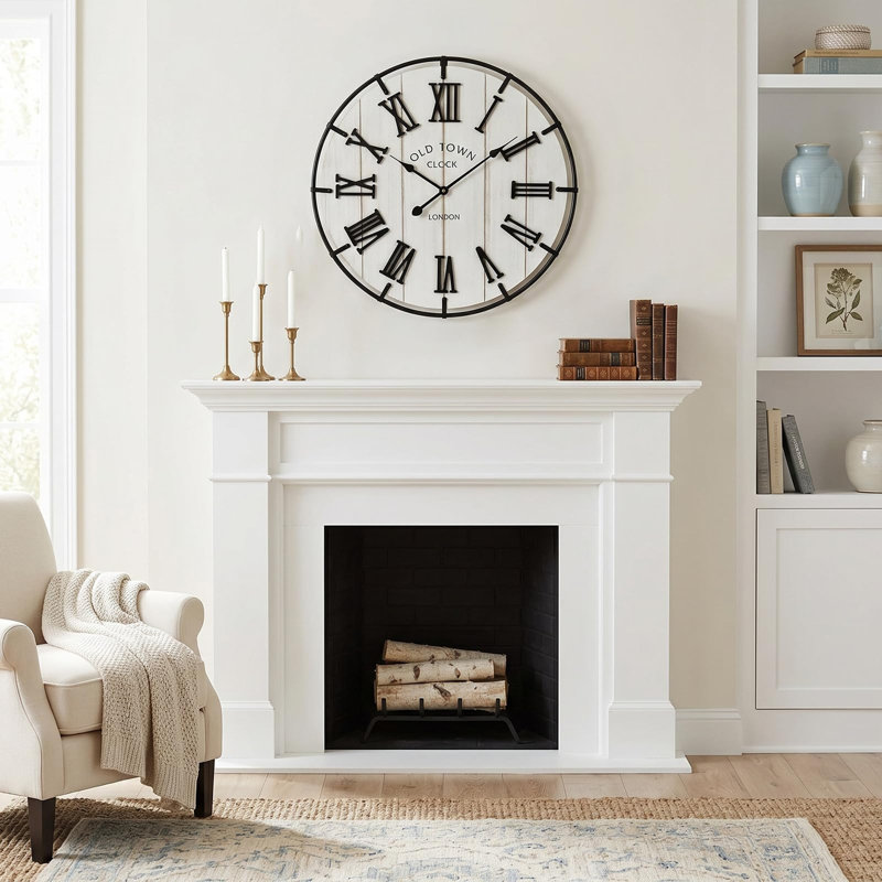 Grande horloge murale 20 pouces, 24, Blanc