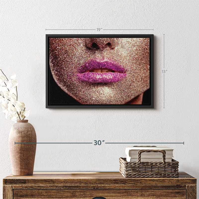 Beauté «Pink Glitter», H 19 po x l 13 po