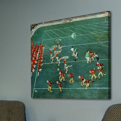 Marching Band At Halftime by Thornton Utz - Wrapped Canvas Painting