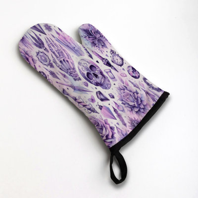 Dark Lilac Hues Oven Mitt Cotton Twill