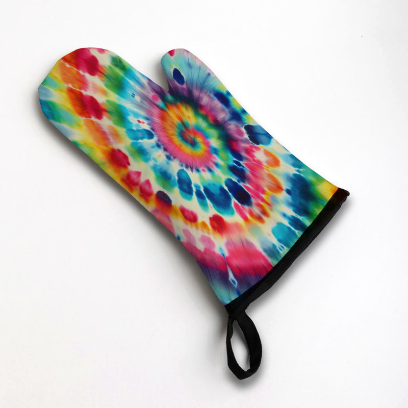 Sergé en coton Bright Rainbow Swirls