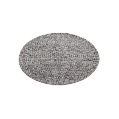 Handcrafted Wool Rug in Grey Melange