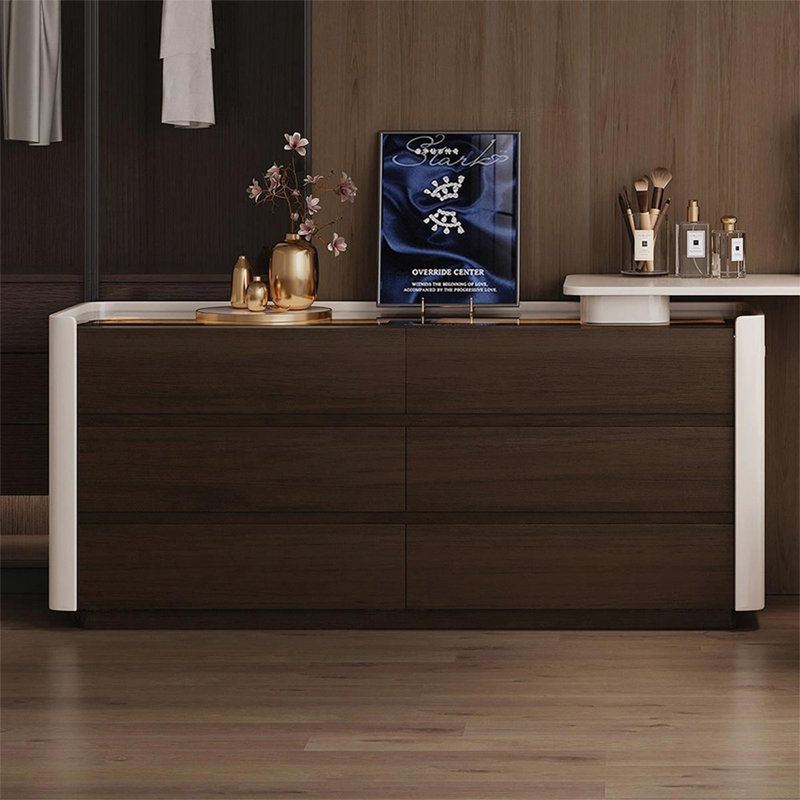 Coiffeuse avec miroir lumineux, 6 tiroirs