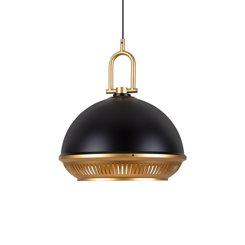 1 - Light Matte Black Dome Pendant