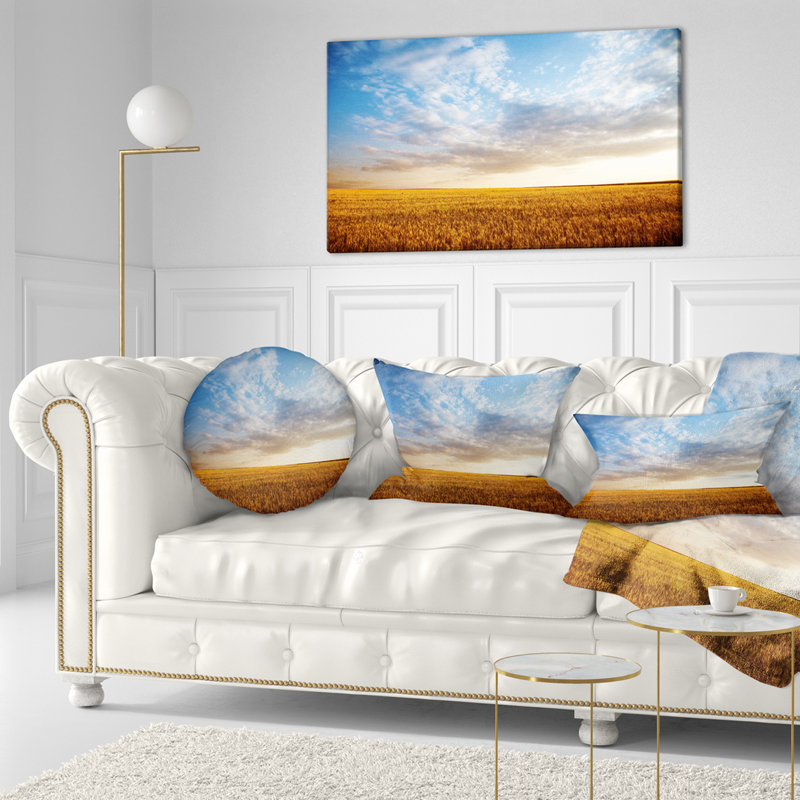 Coussin Wheat Field sous Summer Sky