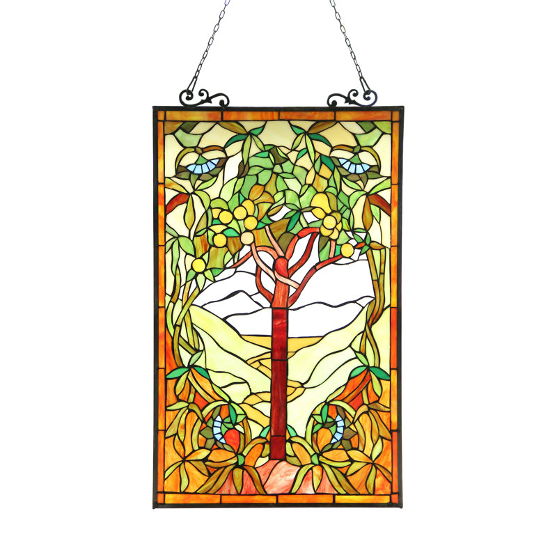 Plants & Flowers Window Panel, 31.8" H x 19.88" W