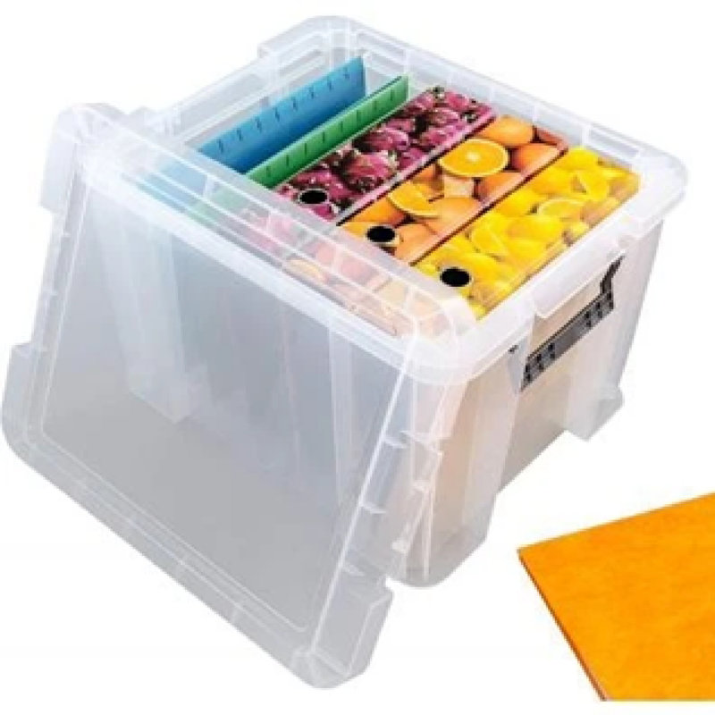 Whitefurze Plastic Storage Tub & Tote, 36L