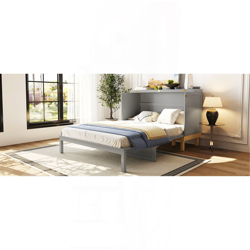 Grand lit escamotable, gris, Gris