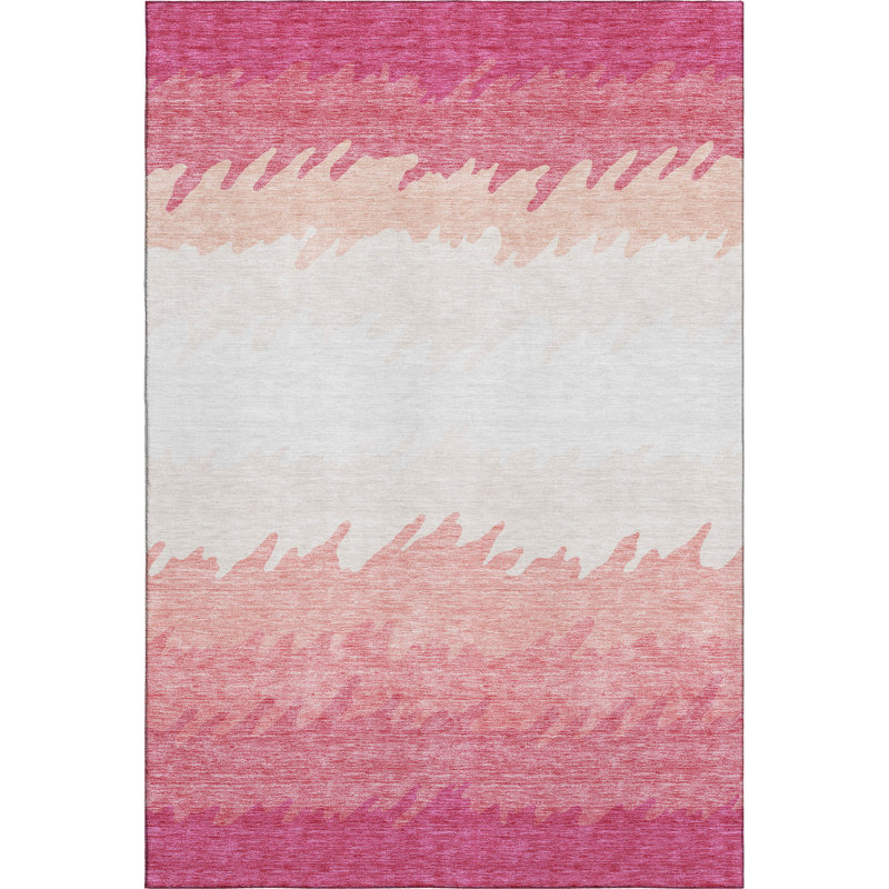 Premium Machine Washable Tweedy Blush Rug, Rectangle 9' x 12'