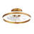 19.7" Low Profile Ceiling Fan with Lights and Remote, Modern Flush Mount Ceiling Fans Gold Fandelier for Bedroom-2120012709