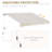 Outsunny Retractable Awning, Patio Awning Sunshade Shelter with Manual Crank Handle, 280gsm UV Resistant Fabric and Aluminum Frame for Deck, Balcony, Yard-117184923-117184918