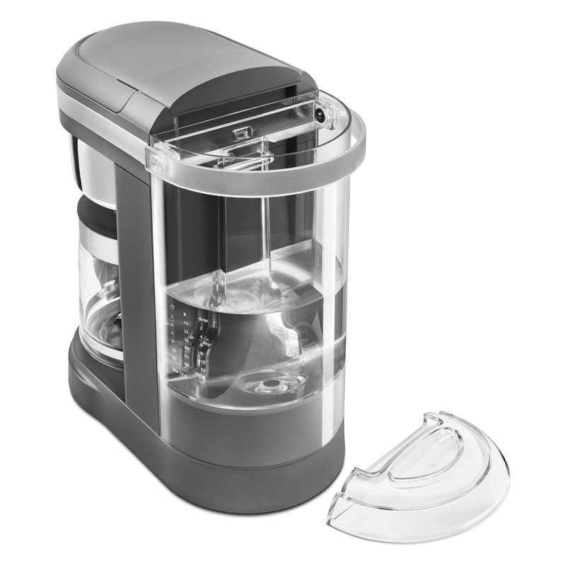 Cafetière à goutte à goutte 12 tasses avec pomme de douche spirale gris anthracite KitchenAid, Gris