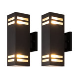 Adeen 12" Modern Outdoor Wall Light In 2 Lights With Aluminum