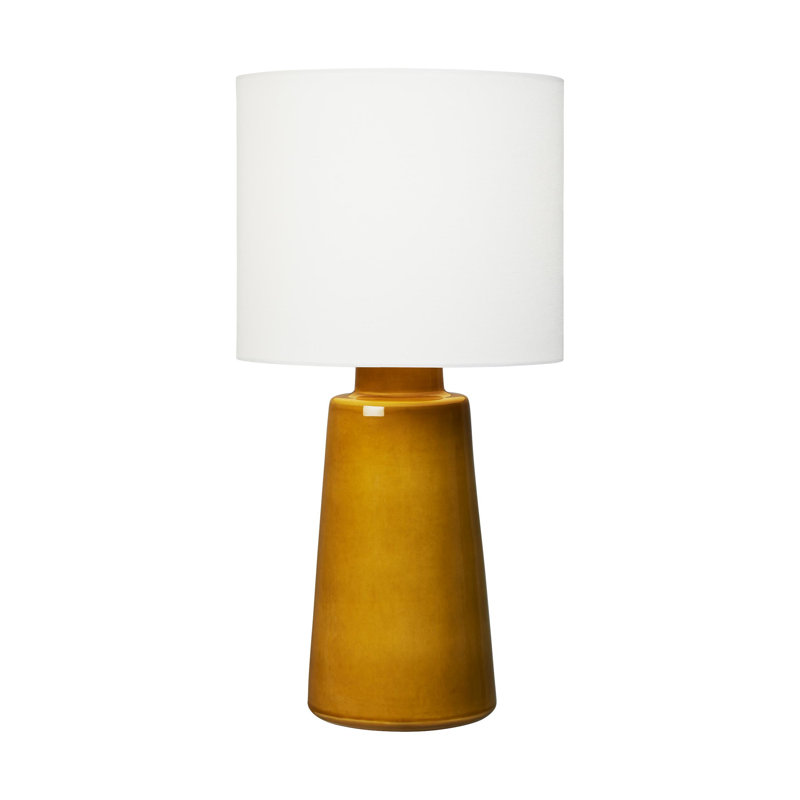 Lampe de table moyenne 1 lumière Jathan, Olive, H 27,38 po x l 14 po x P 14 po