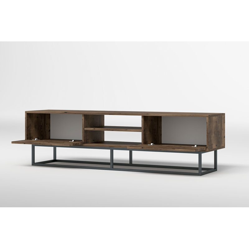 Fitzgibbon 71'' Iron Legs Media Console, Walnut