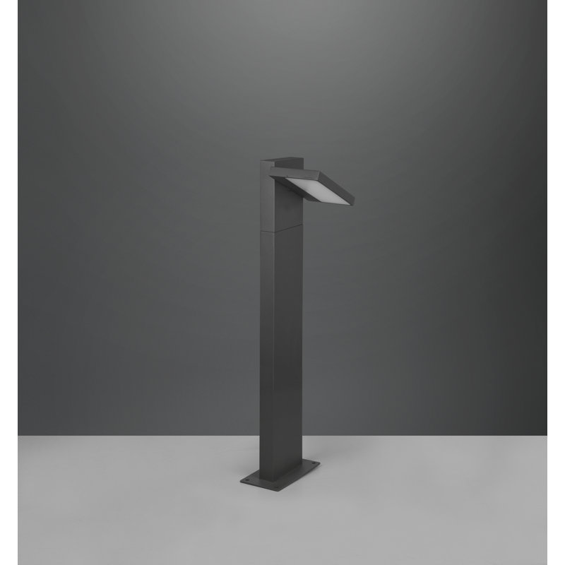 Aariya Anthracite Solar Powered Integrated LED, 50cm H x 15cm W x 14.8cm D