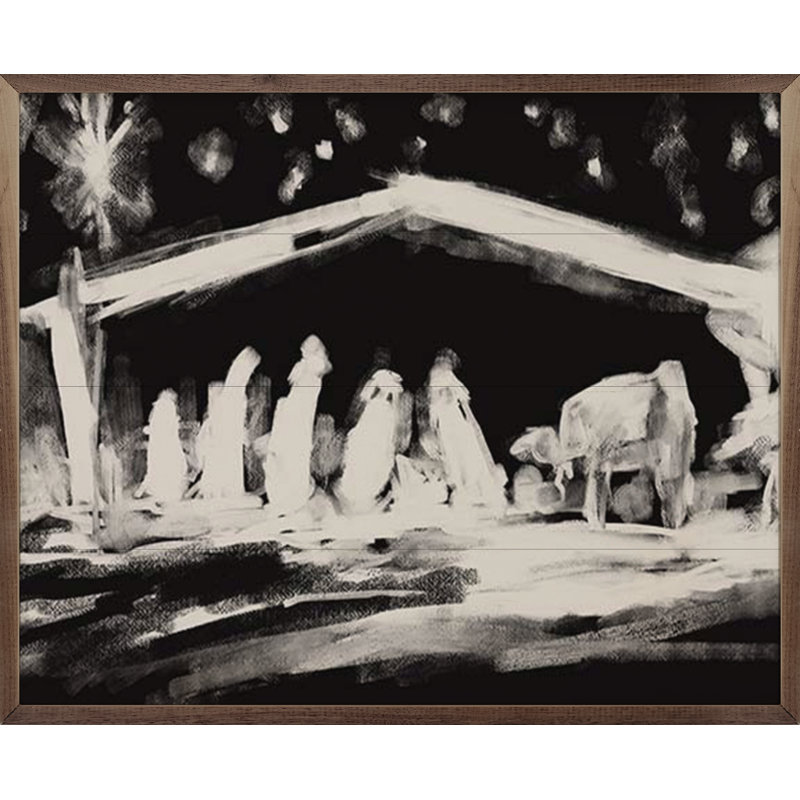 «Moody Christmas 1 Nativité» par Emily Wood, H 32 po x l 40 po x P 1 po