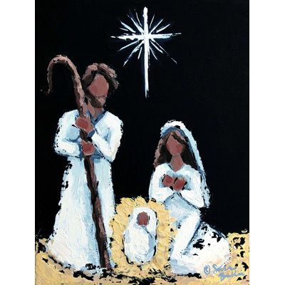 " A Savior Is Born " Mixed Media Print